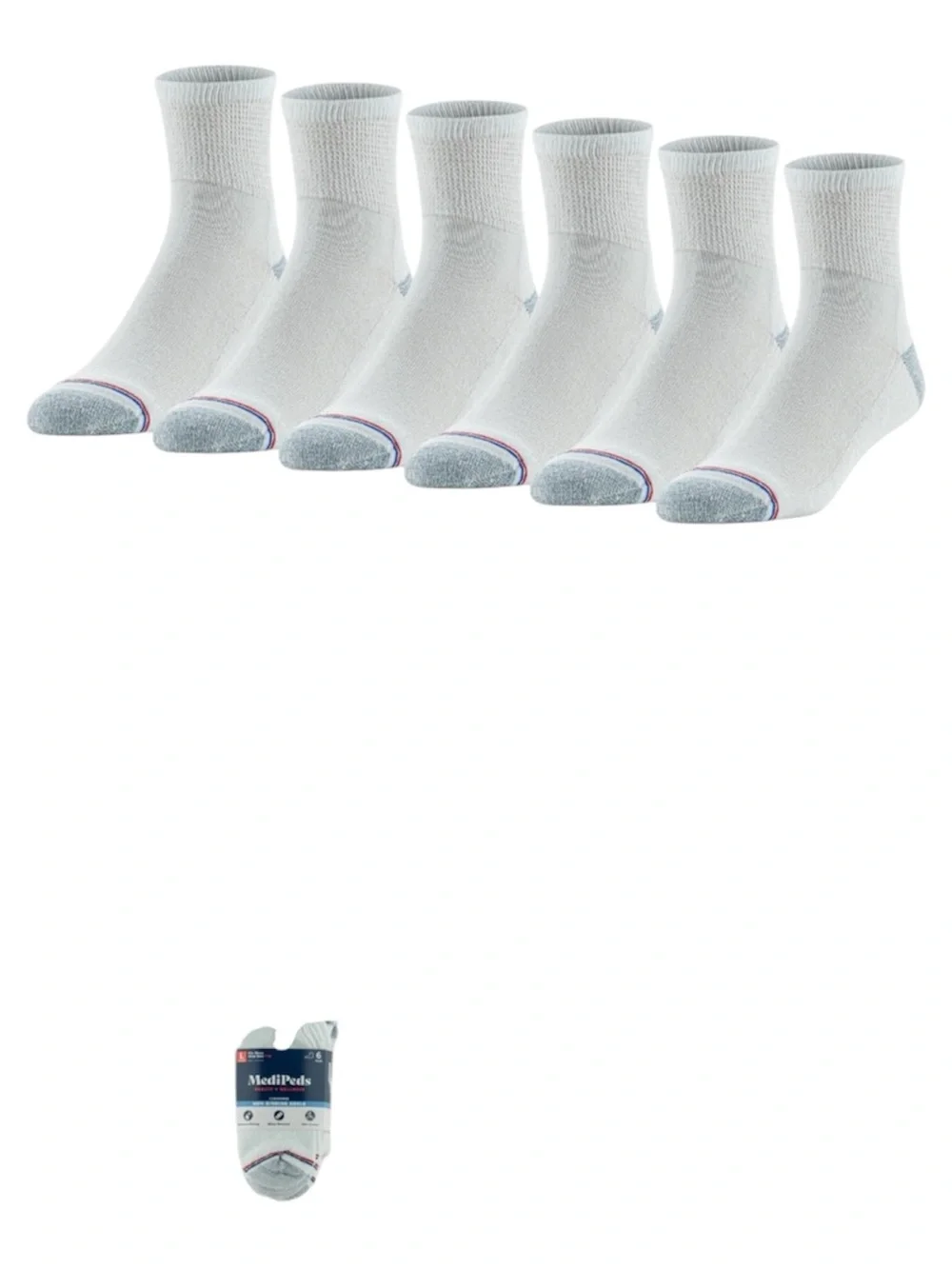 Mediocre - Men's Non-Binding Ankle Socks, 6-Pairs - Size: XL